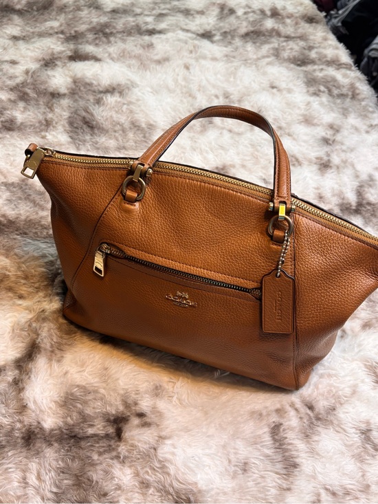 Coach Handbags - Coach Pebbled Leather Tote in Cognac Brown